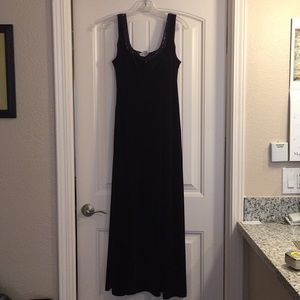 Long purple velvet dress